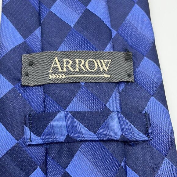 100% silk blue arrow necktie - Picture 4 of 5